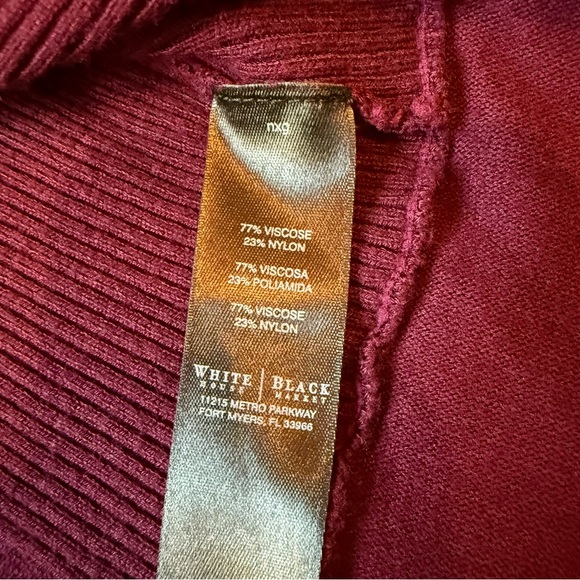 White House Black Market Plum/Burgundy Cardigan - Picture 11 of 11